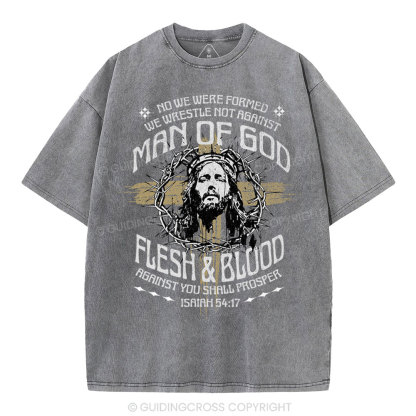 Man Of God Christian Washed T-Shirt