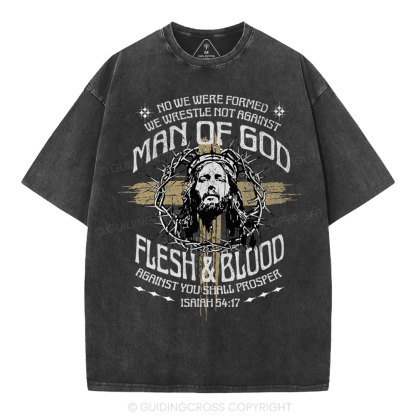 Man Of God Christian Washed T-Shirt