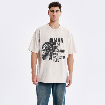 Man Of God Christian Washed T-Shirt