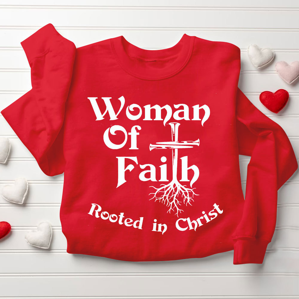 Man & Woman Of Faith Rooted In Christ Christian Couple Sweatshirt