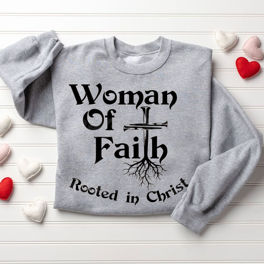 Man & Woman Of Faith Rooted In Christ Christian Couple Sweatshirt