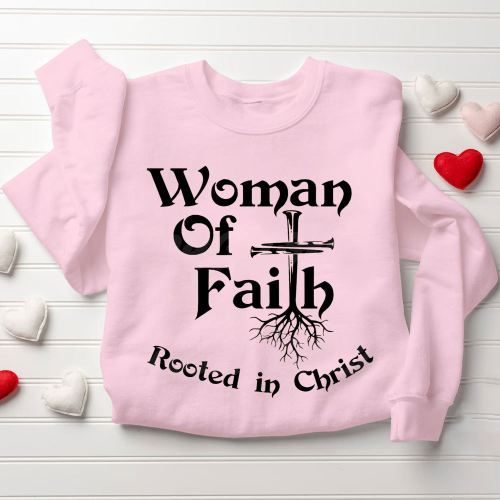 Man & Woman Of Faith Rooted In Christ Christian Couple Sweatshirt