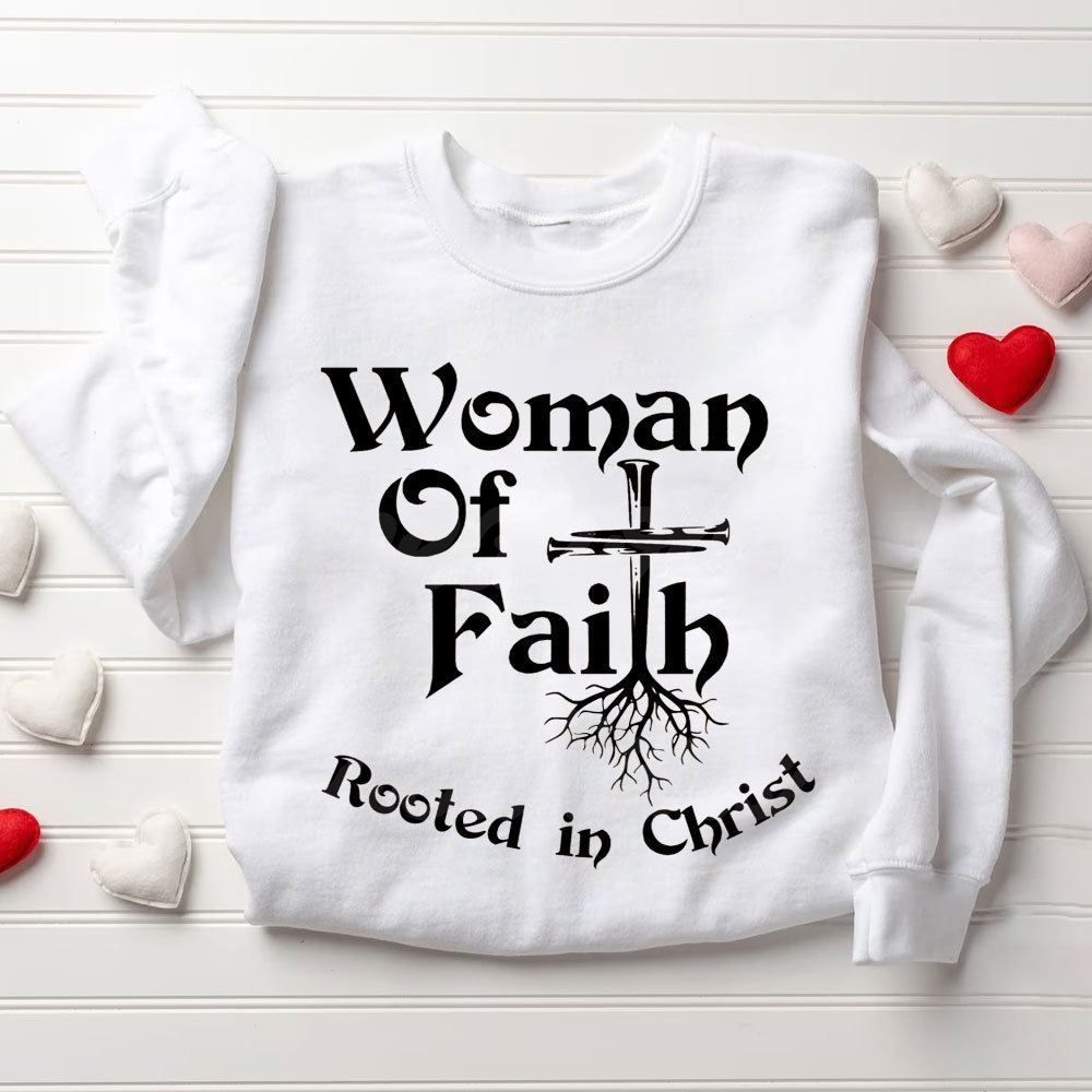 Man & Woman Of Faith Rooted In Christ Christian Couple Sweatshirt