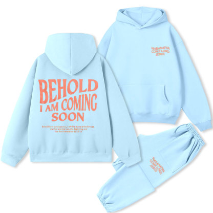 Maranatha Come Lord Jesus Christian Premium Fleece Hoodie Set