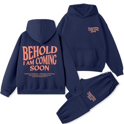 Maranatha Come Lord Jesus Christian Premium Fleece Hoodie Set