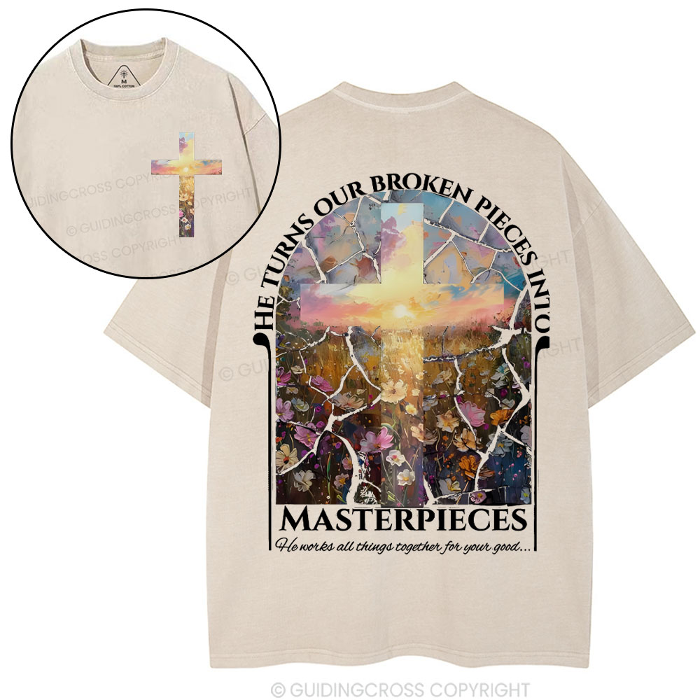 Double-sided sample washed T-Shirt Sale - GuidingCross