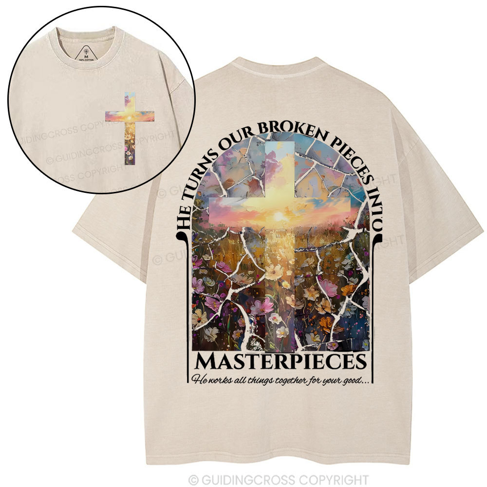 Double-sided sample washed T-Shirt Sale - GuidingCross
