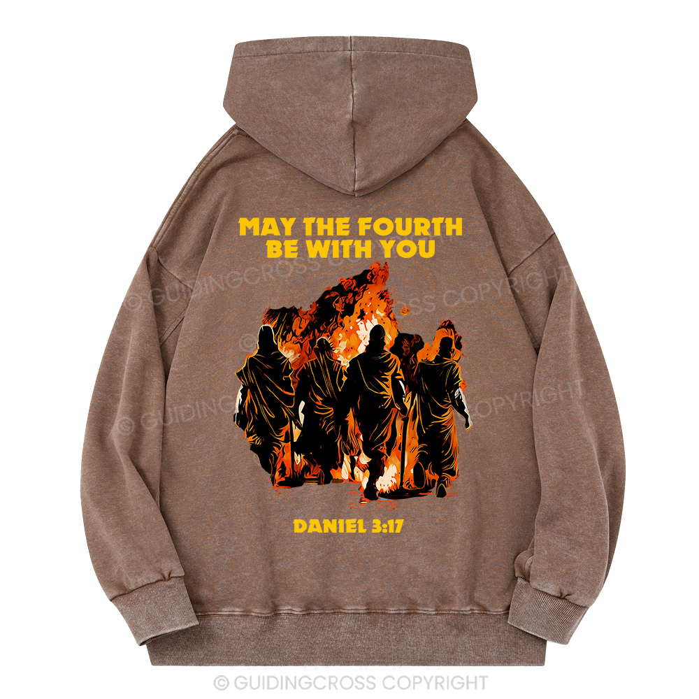 May The Fourth Be With You Christian Washed Hoodie