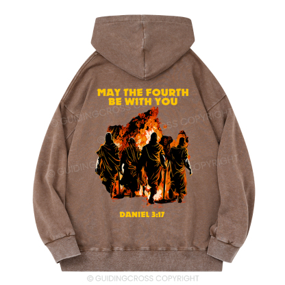 May The Fourth Be With You Christian Washed Hoodie