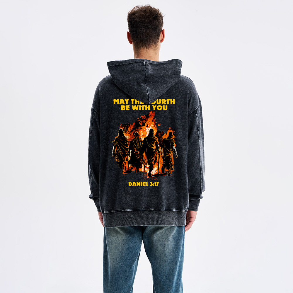 May The Fourth Be With You Christian Washed Hoodie