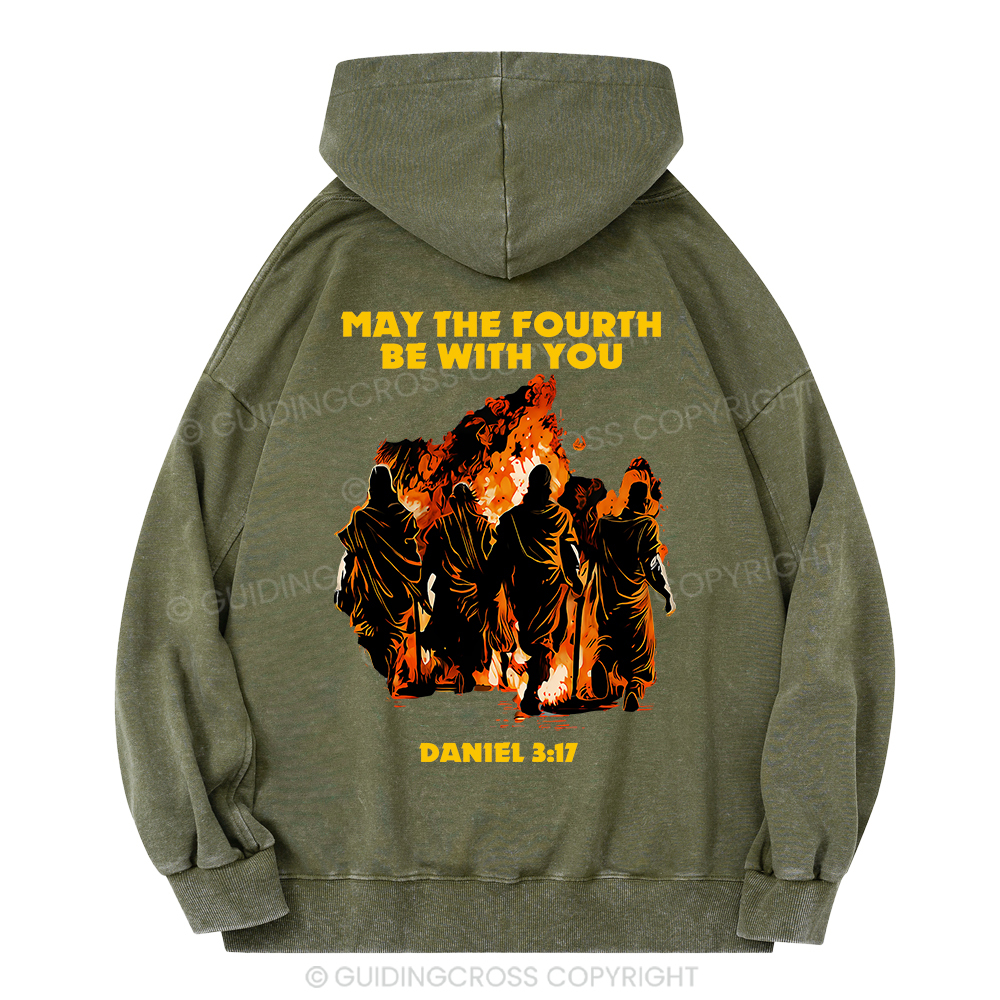 May The Fourth Be With You Christian Washed Hoodie