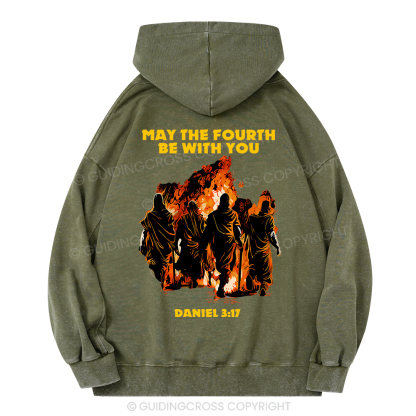 May The Fourth Be With You Christian Washed Hoodie