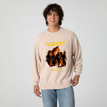 May The Fourth Be With You Christian Washed Sweatshirt