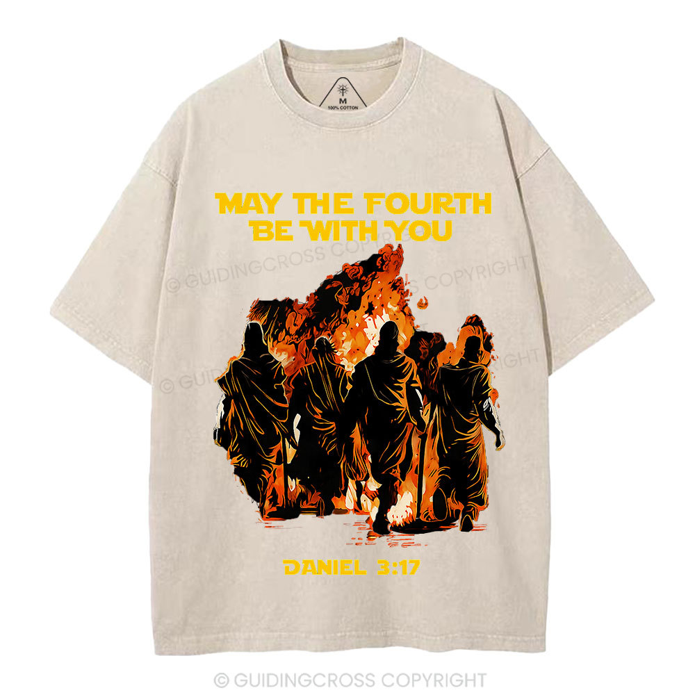 May The Fourth Be With You Christian Washed T-Shirt