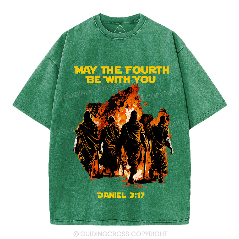May The Fourth Be With You Christian Washed T-Shirt
