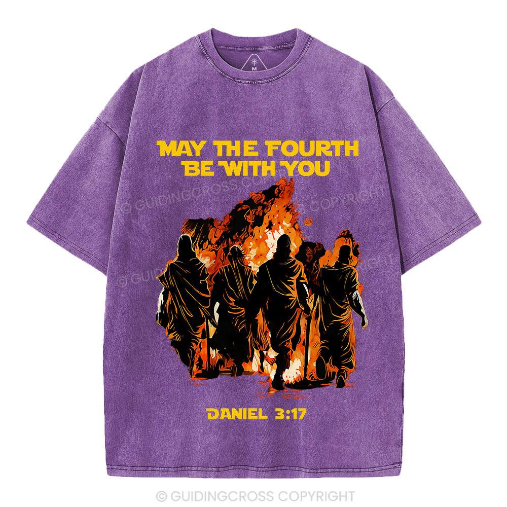 May The Fourth Be With You Christian Washed T-Shirt