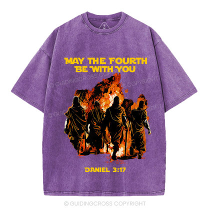 May The Fourth Be With You Christian Washed T-Shirt