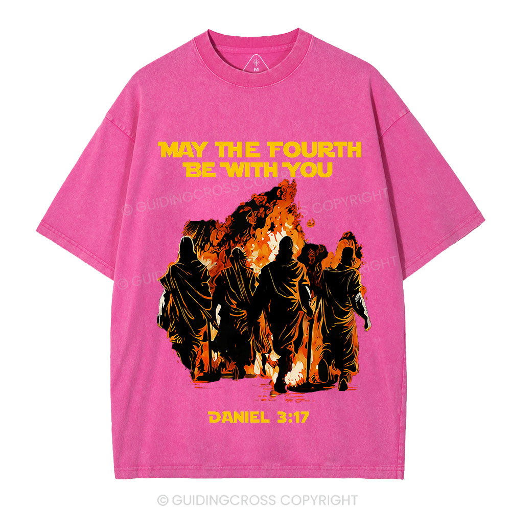 May The Fourth Be With You Christian Washed T-Shirt