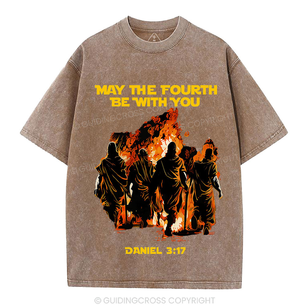 May The Fourth Be With You Christian Washed T-Shirt