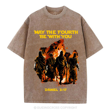 May The Fourth Be With You Christian Washed T-Shirt