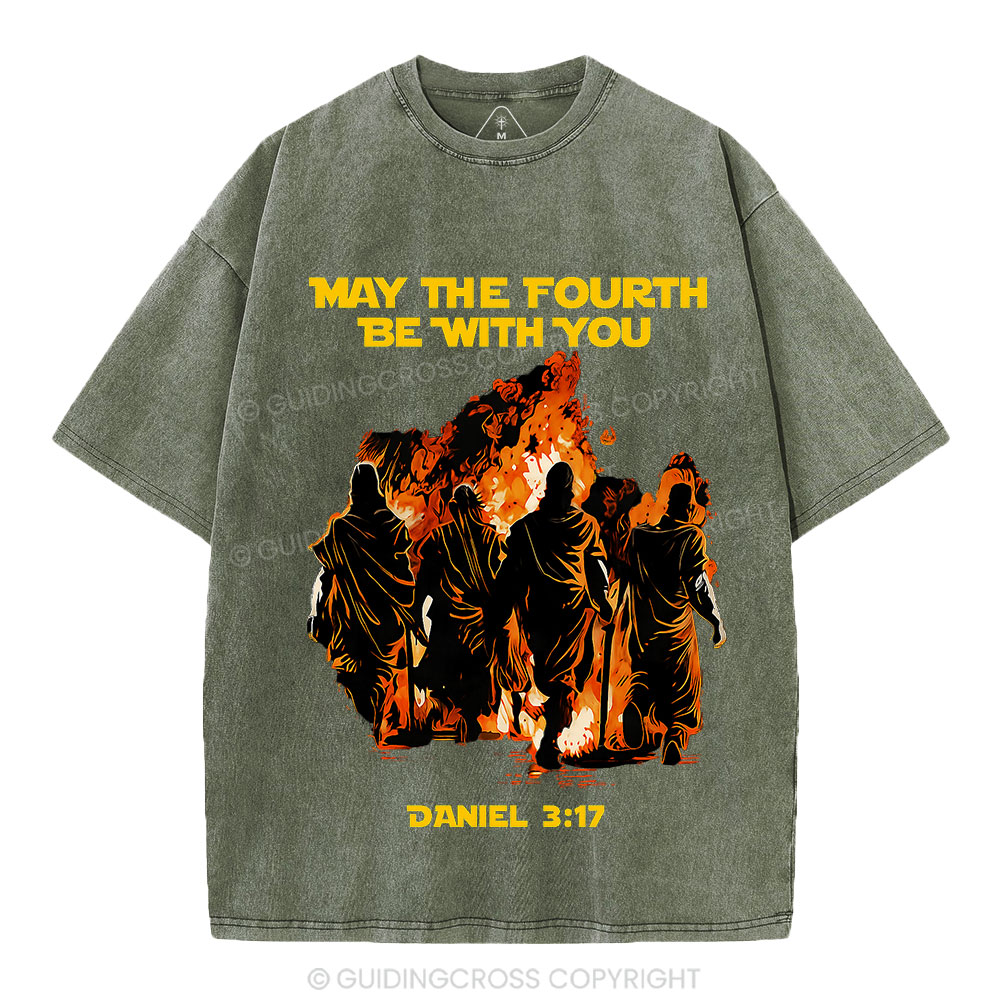 May The Fourth Be With You Christian Washed T-Shirt