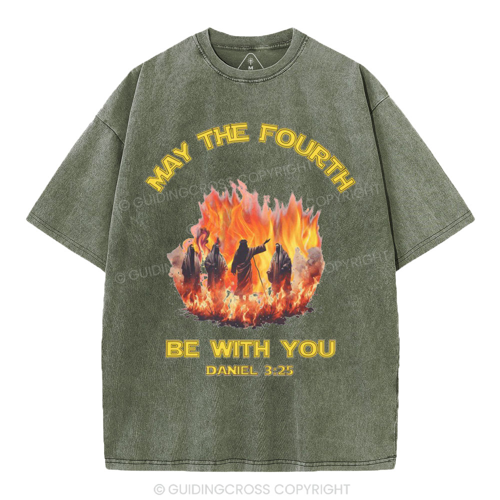 May The Fourth Be With You Christian Washed T-Shirt