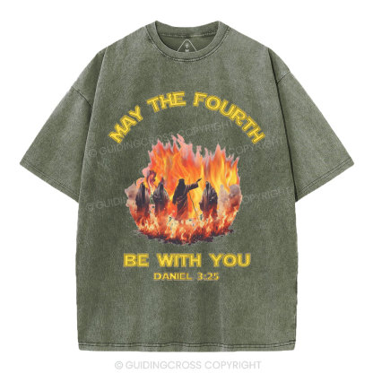 May The Fourth Be With You Christian Washed T-Shirt