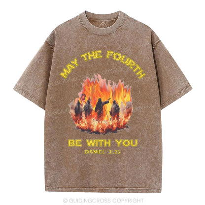 May The Fourth Be With You Christian Washed T-Shirt
