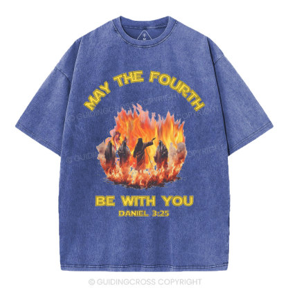 May The Fourth Be With You Christian Washed T-Shirt