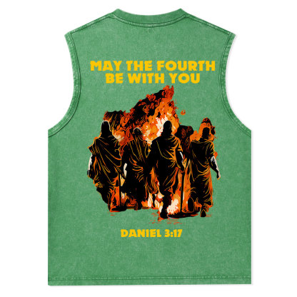 May The Fourth Be With You Christian Washed Tank Top