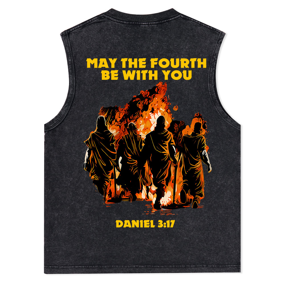 May The Fourth Be With You Christian Washed Tank Top