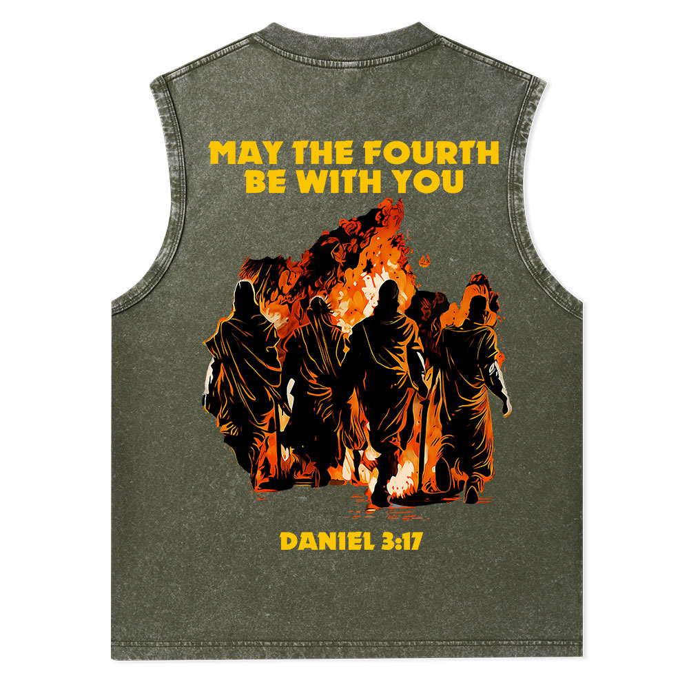 May The Fourth Be With You Christian Washed Tank Top