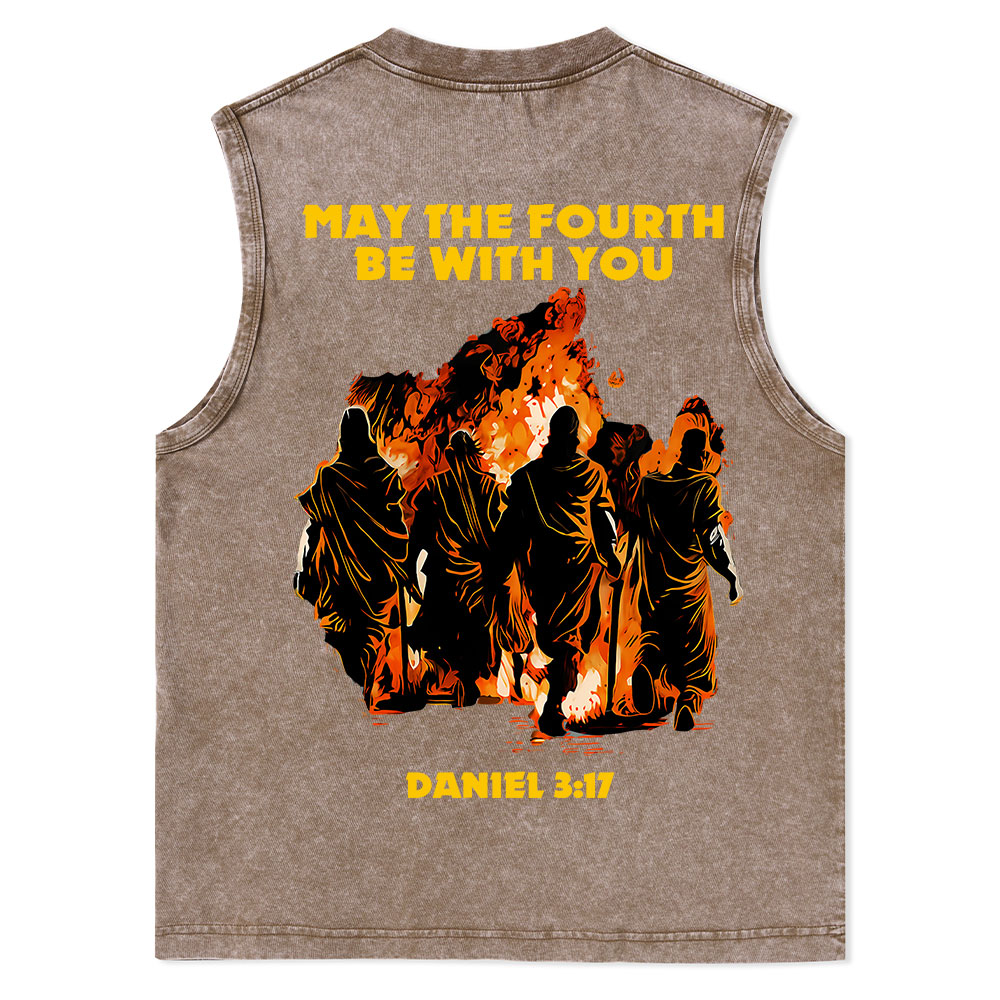 May The Fourth Be With You Christian Washed Tank Top