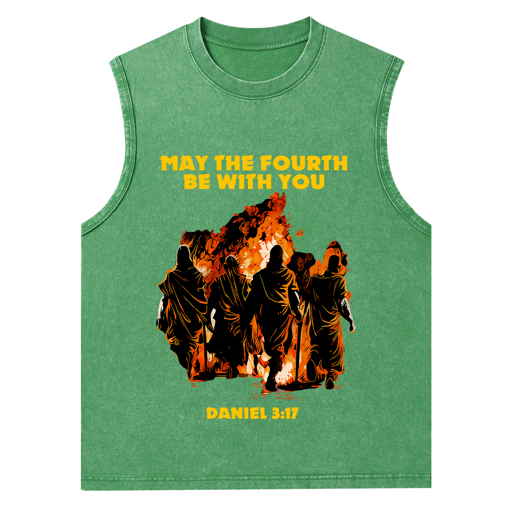 May The Fourth Be With You Christian Washed Tank Top
