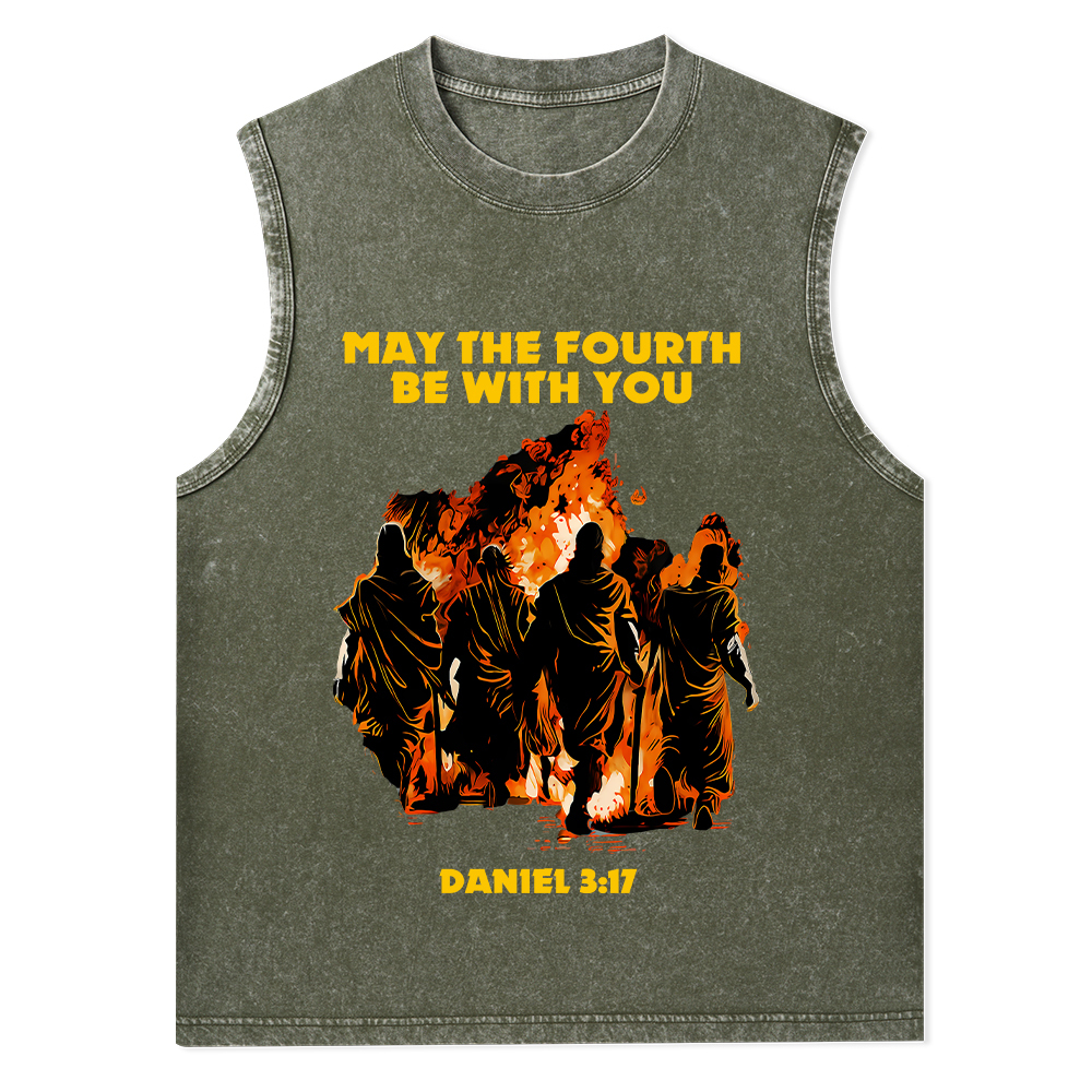 May The Fourth Be With You Christian Washed Tank Top
