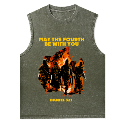 May The Fourth Be With You Christian Washed Tank Top