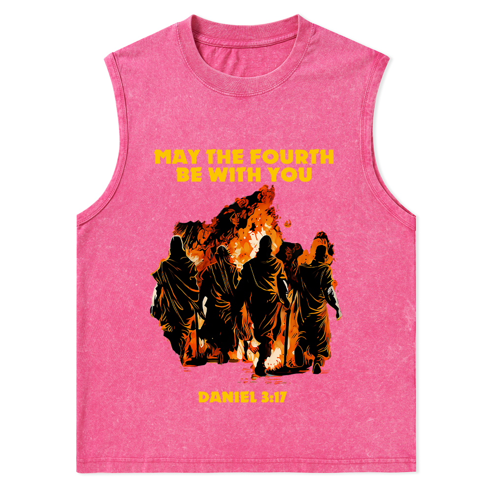 May The Fourth Be With You Christian Washed Tank Top