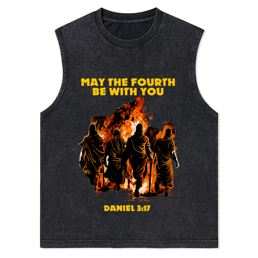 May The Fourth Be With You Christian Washed Tank Top