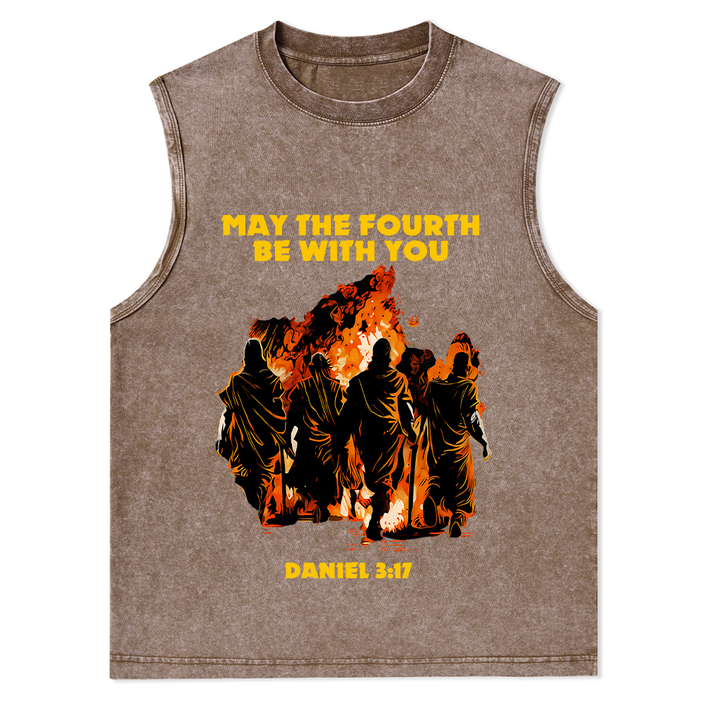 May The Fourth Be With You Christian Washed Tank Top
