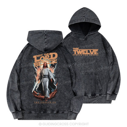 May The Lord Be With You Christian Washed Hoodie