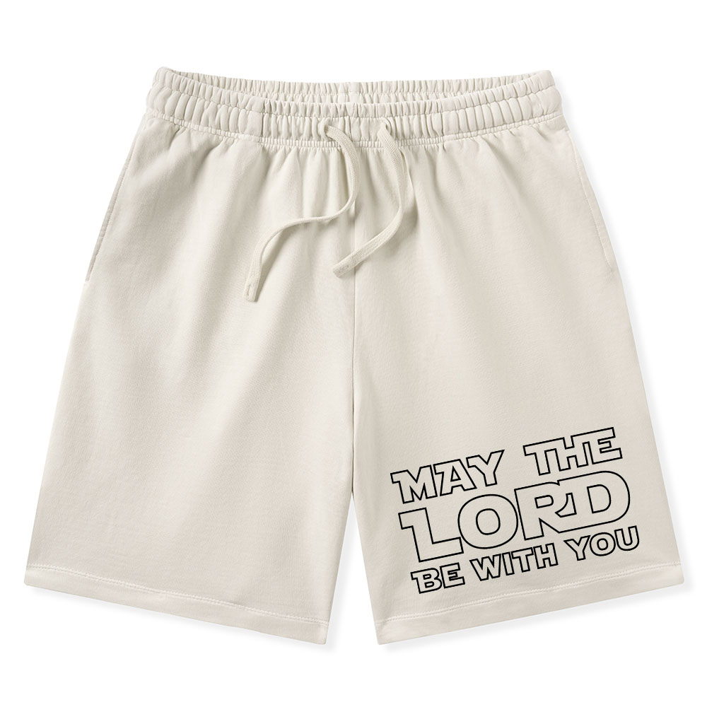 May The Lord Be With You Christian Washed Shorts