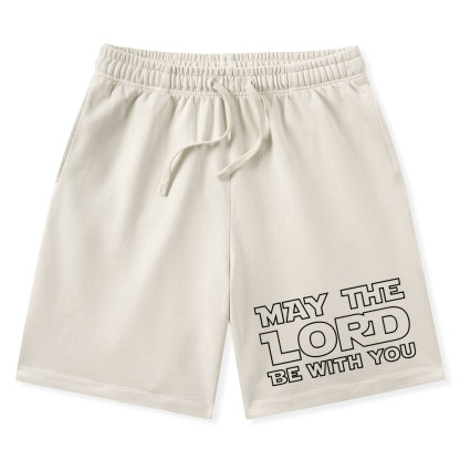 May The Lord Be With You Christian Washed Shorts