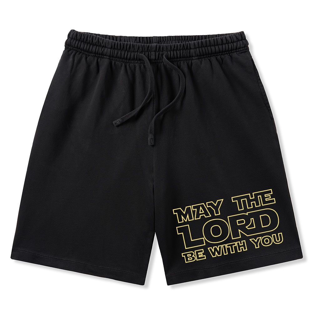 May The Lord Be With You Christian Washed Shorts
