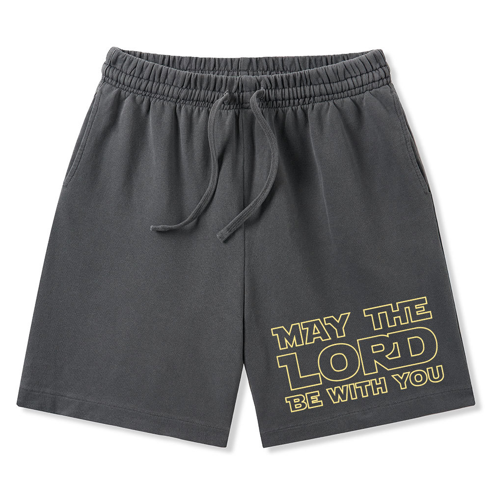 May The Lord Be With You Christian Washed Shorts