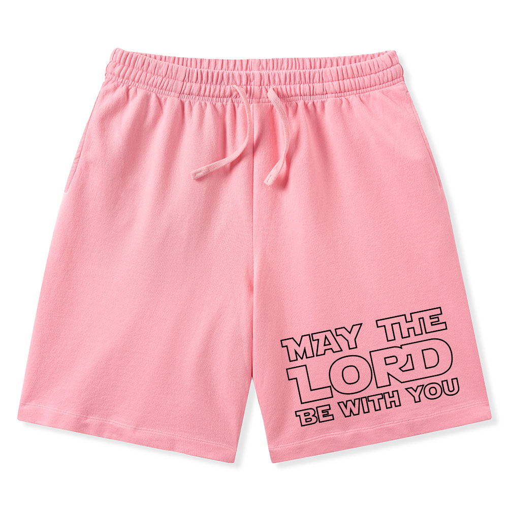 May The Lord Be With You Christian Washed Shorts