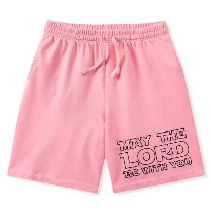 May The Lord Be With You Christian Washed Shorts