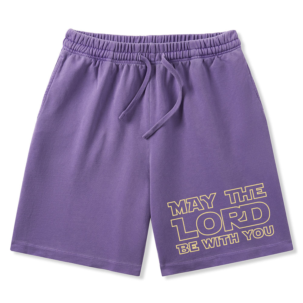 May The Lord Be With You Christian Washed Shorts
