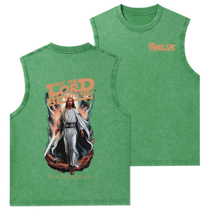 May The Lord Be With You Christian Washed Tank Top
