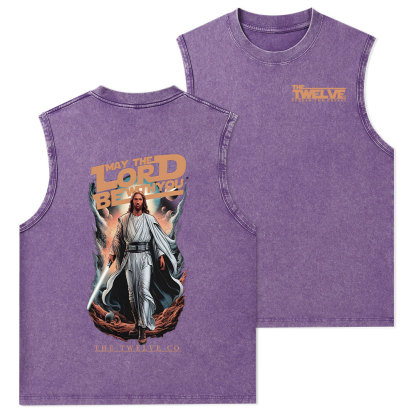 May The Lord Be With You Christian Washed Tank Top