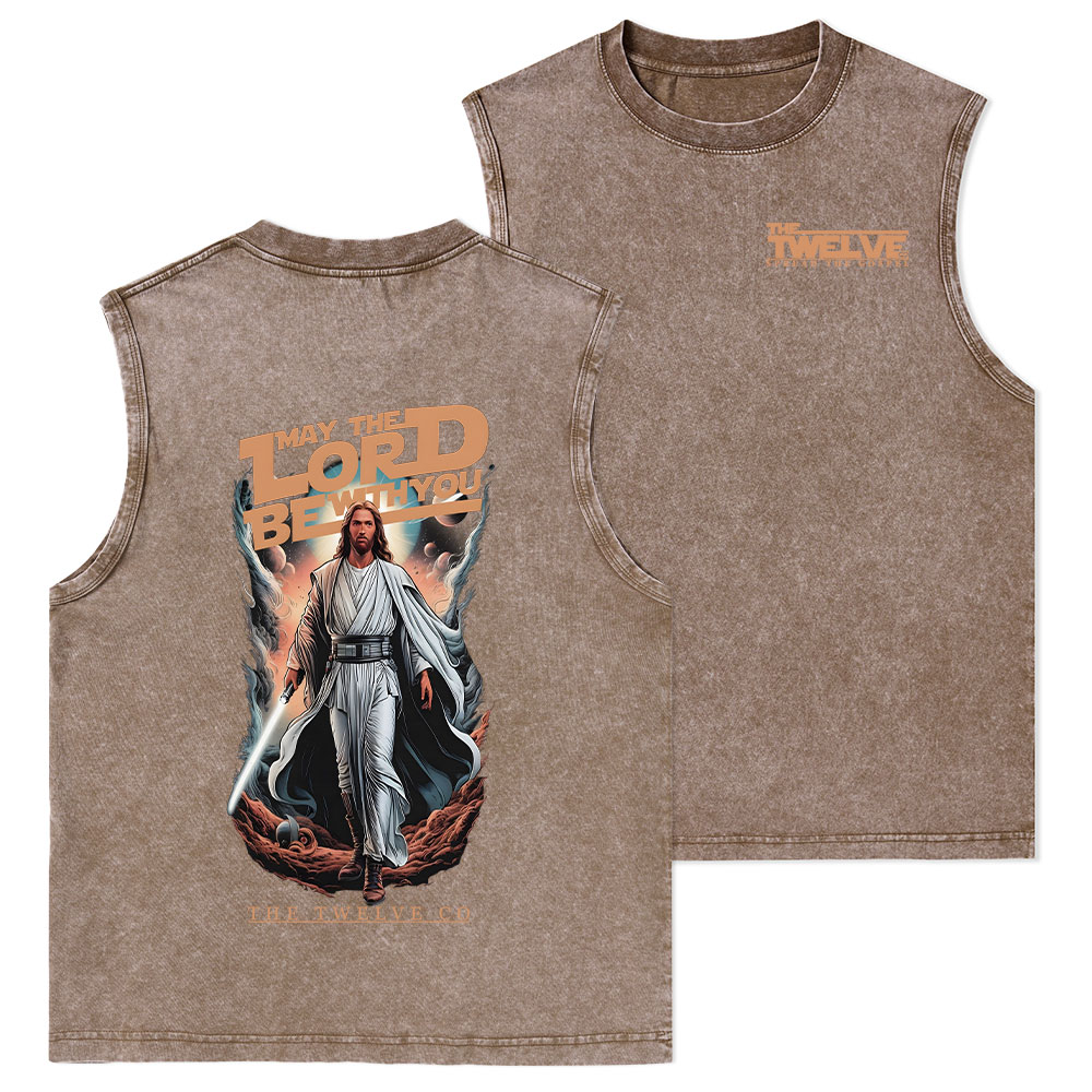 May The Lord Be With You Christian Washed Tank Top